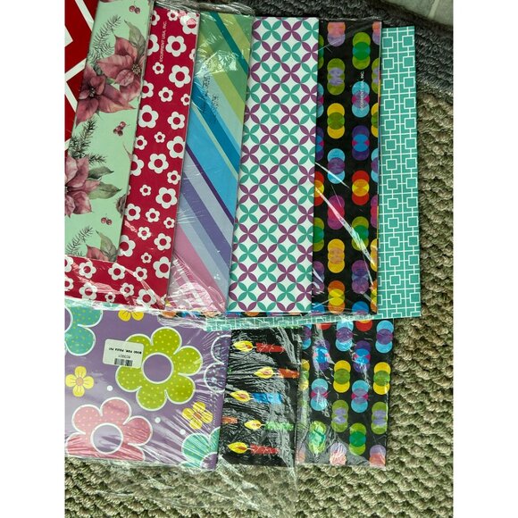 Assorted Wrapping Paper 11" Set-of- 15-Pack Colorful Gift Wrap Sheets - Picture 2 of 6